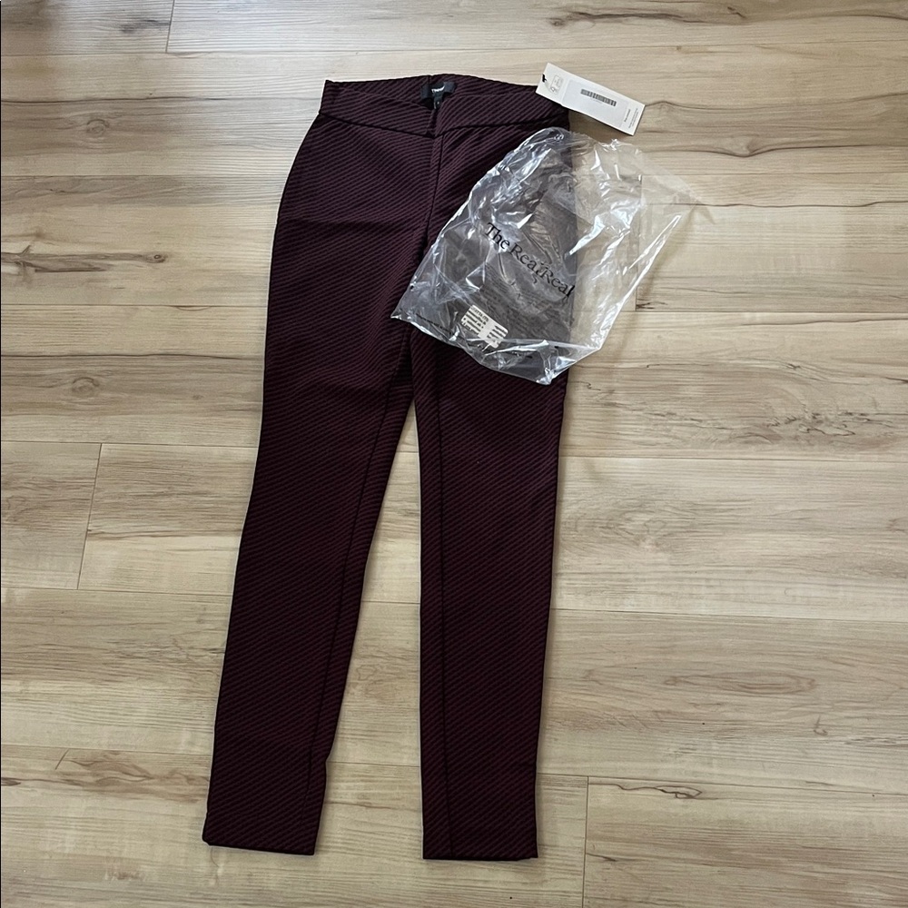Theory Dark Red Leggings
